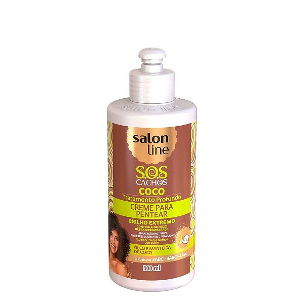 Creme Para Pentear Coco Sos Cachos Salon Line 300ml