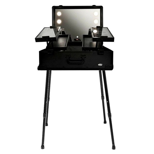 Rubys Maleta Camarim Preta C/ Led e Bluetooth Fs1313-1