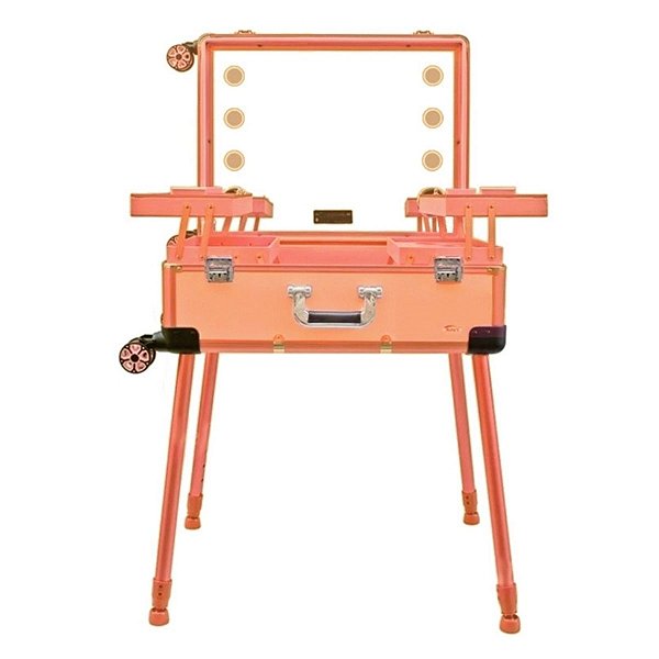 Rubys Maleta Camarim Salmão C/ Led e Bluetooth Fs1313-3