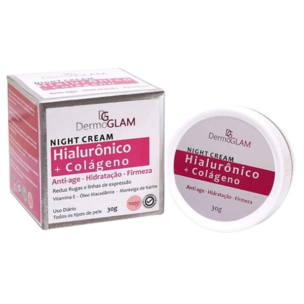 Night Cream Anaconda Dermoglam Hialuronico + Colageno 30g