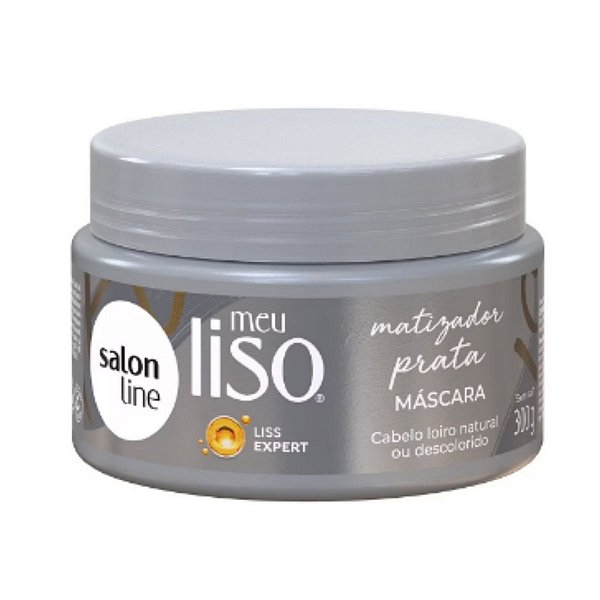 Salon Line Meu Liso Loiro Acinzentado Mascara Prata 300g