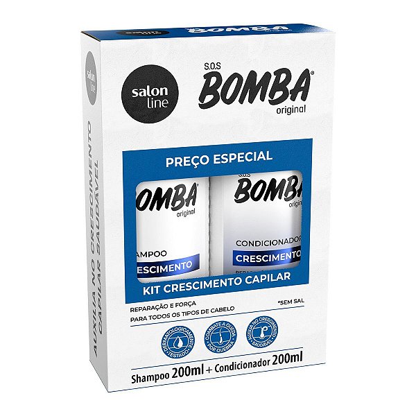 Kit Salon line Sos Bomba: Shampoo e Condicionador 200ml