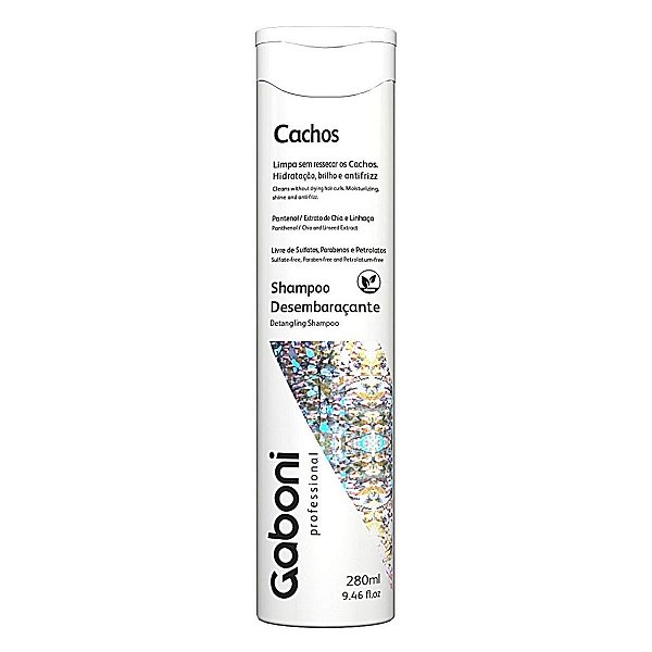 Shampoo Desembaraçante Cachos Gaboni 280ml
