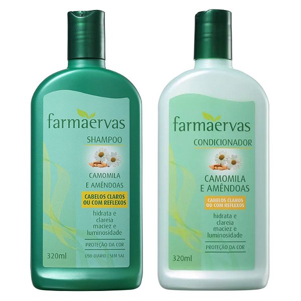 Shampooo + Condicionador Farmaervas Camomila e Amêndoas 320ml