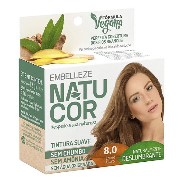 Tintura Suave Embelleze Natucor 8.0 Louro Claro