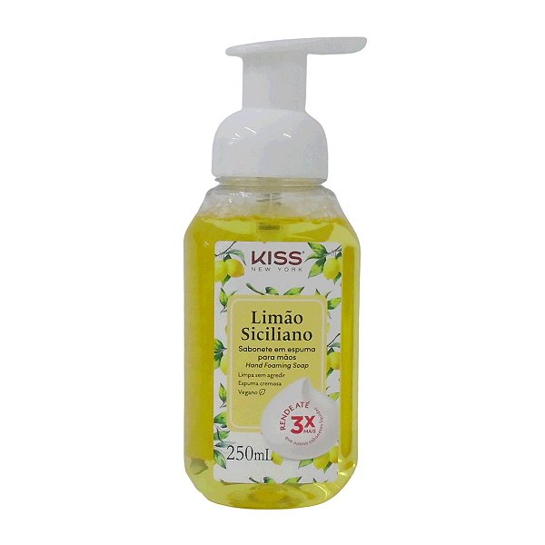 Sabonete em Espuma Para As Mãos Limão Siciliano Kiss New York 250ml