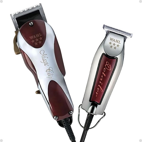 Super Combo Wahl 5 Star Series Magic Clip 220v + Detailer Bivolt