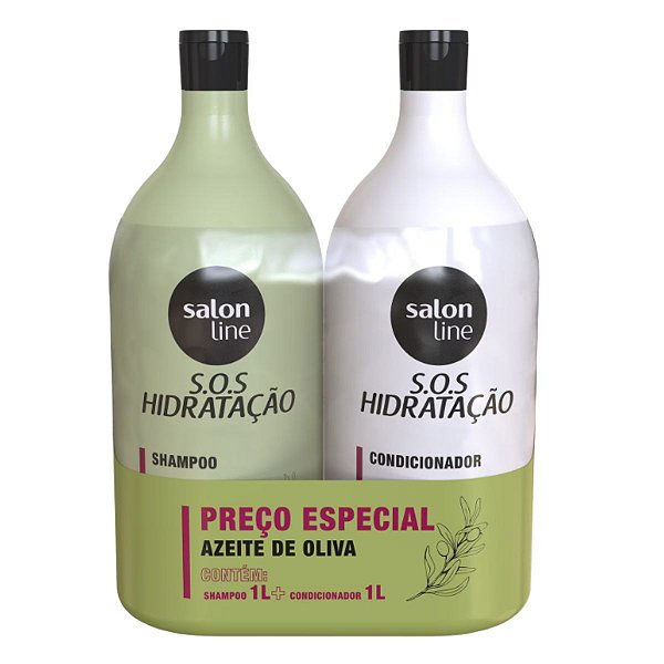 Shampoo + Condicionador Salon Line Sos Hidratação Azeite de Oliva 1l