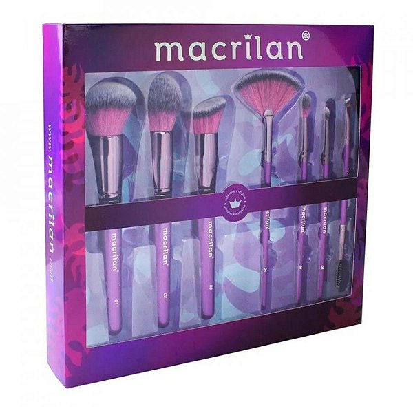 Kit de Pincéis Macrilan Violet C/7un Ed005