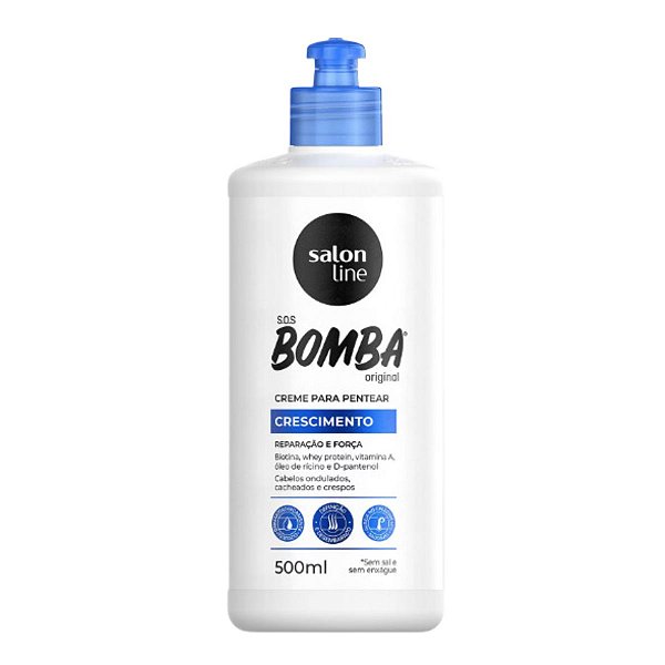 Creme Para Pentear Salon Line Sos Bomba Crescimento 500ml