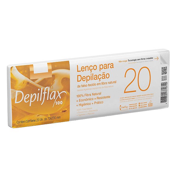 Lenço Para Depilação Depilflax de Falso Tecido C/20