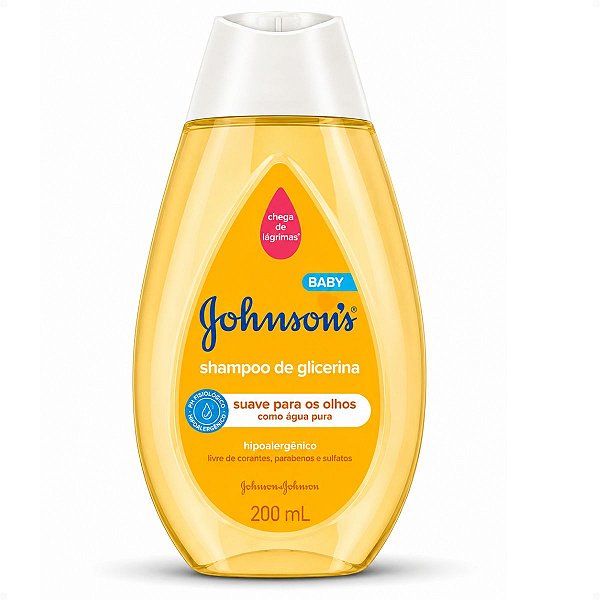 Shampoo Johnson's Baby Glicerina Tradicional 200ml Não Arde Os Olhos