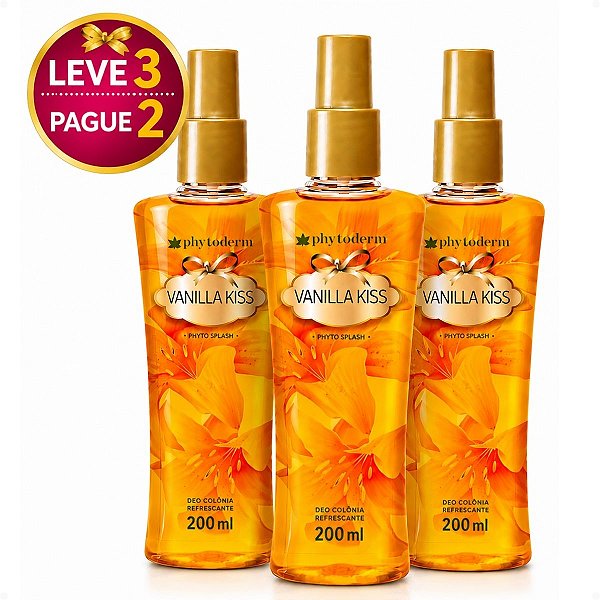 Phytoderm Deo Colônia Leve 3 Pague 2 Vanilla Kiss 200ml