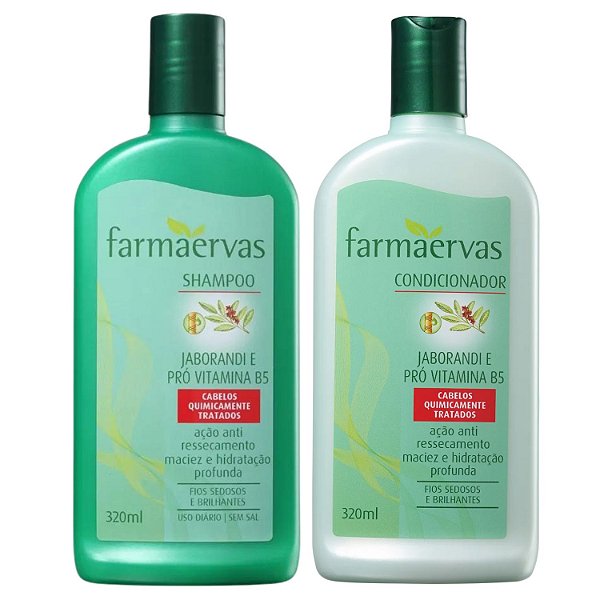 Shampoo + Condicionador Farmaervas Jaborandi e Pró Vitamina B5 320ml