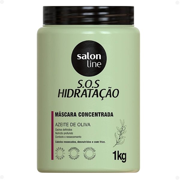 Máscara Concentrada Salon Line Sos Hidratação Azeite de Oliva 1kg