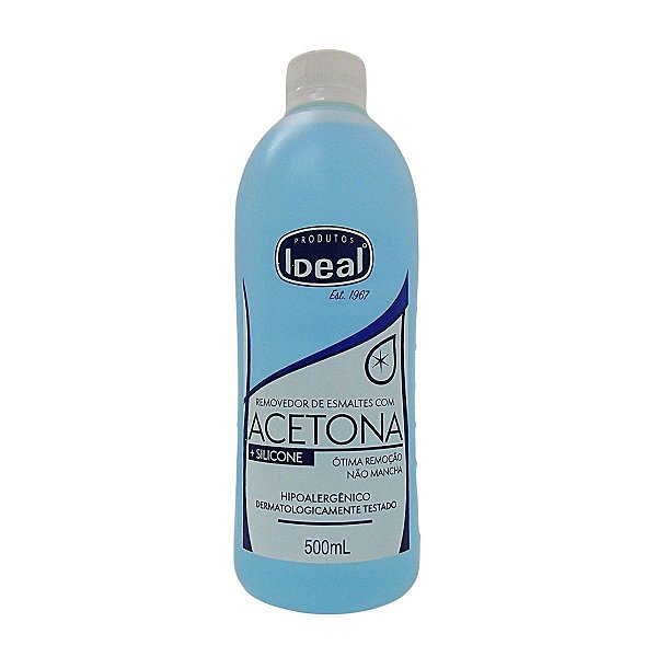 Removedor de Esmaltes Com Acetona + Silicone Ideal 500ml