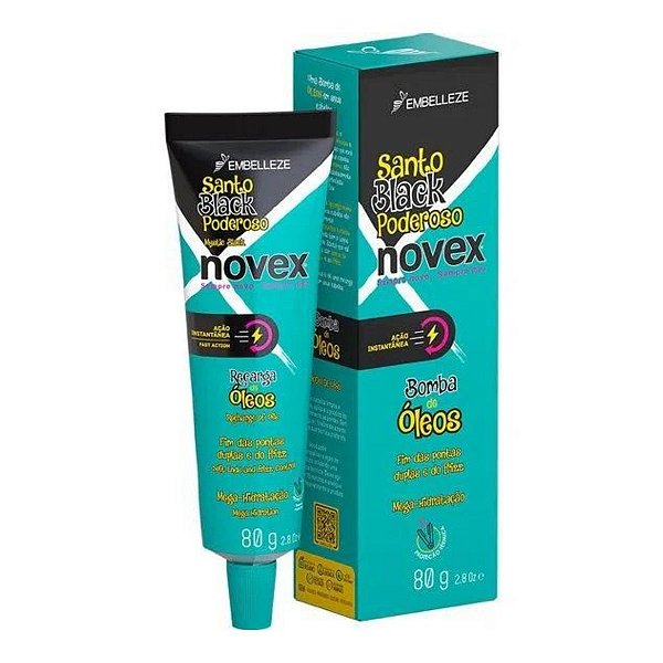 Recarga Bomba de Óleos Santo Black Poderoso Novex 80g