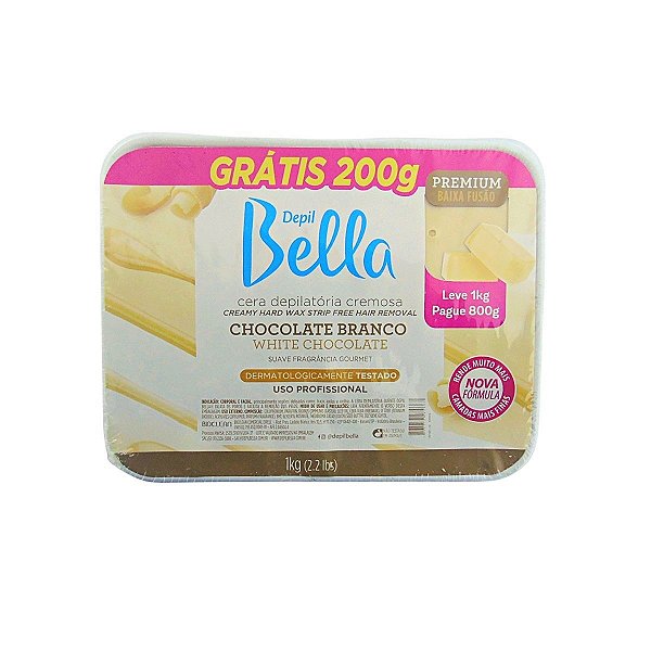 Depil Bella Cera Depilatória Chocolate Branco 1kg