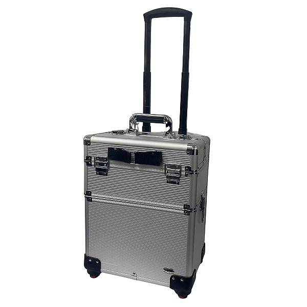 Maleta Carrinho Rubys 2 Andares e 4 Rodinhas Prata Fs-w1200a