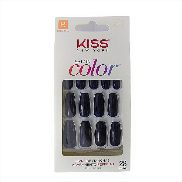 Unhas Postiças Kiss Ny Salon Color Bailarina Ksc54