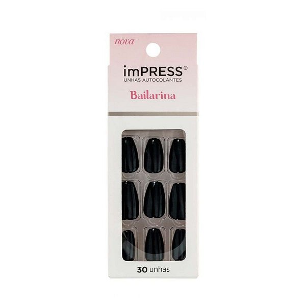 Unhas Autocolantes Kiss Ny Impress Lacy Bailarina Bipam523