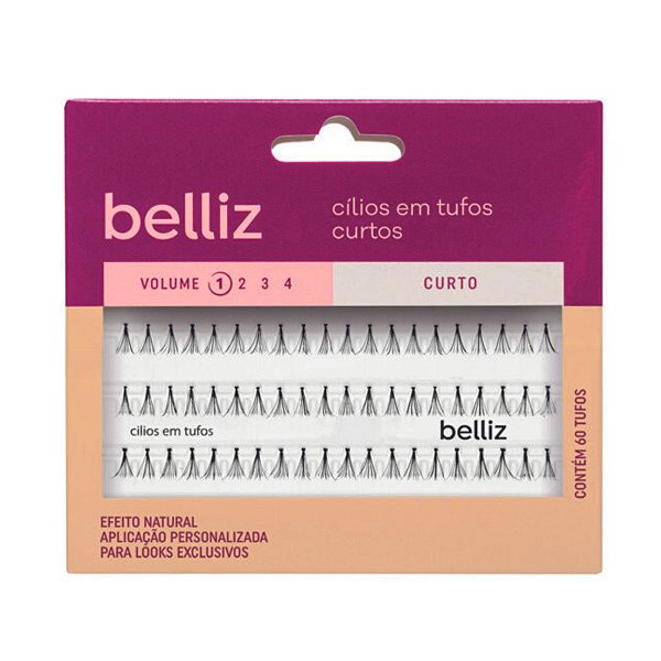 Cílios em Tufos Belliz Volume 1 Curto Cód.525