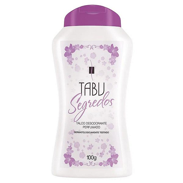 Talco Desodorante Perfumado Tabu Segredos 100g