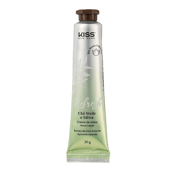 Creme de Mãos Kiss New York Refresh Chá Verde e Sálvia Cmc04b 30g