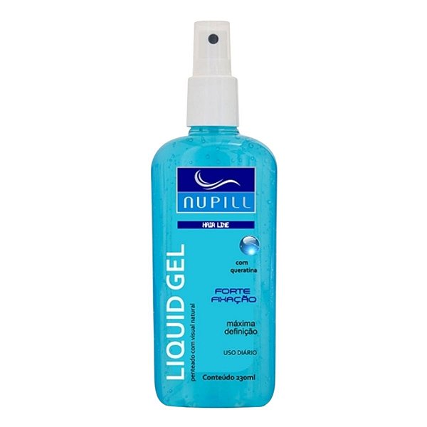 Gel Líquido Spray Nupill Liquid Gel Fixação Forte 230ml