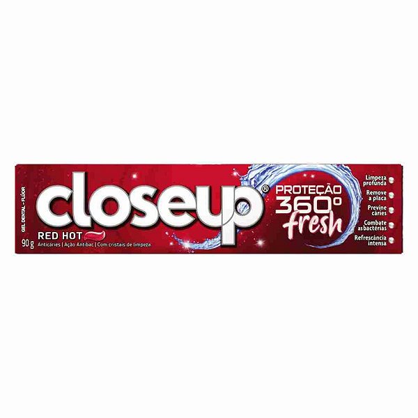 Creme Dental Closeup Proteção 360 Fresh Red Hot 90g