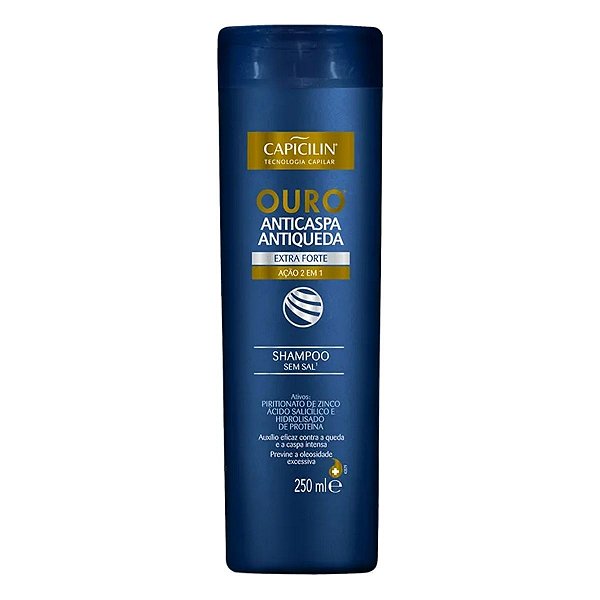 Shampoo Capicilin Ouro Anticaspa e Antiqueda 250ml