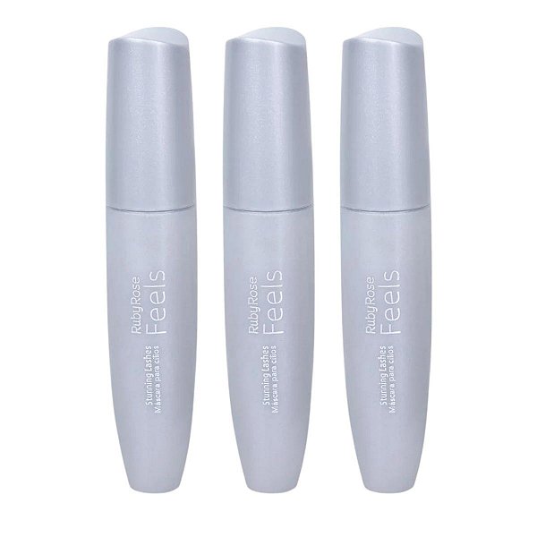 Kit Máscara Para Cílios Stunning Lashes Feels Ruby Rose 5g C/3