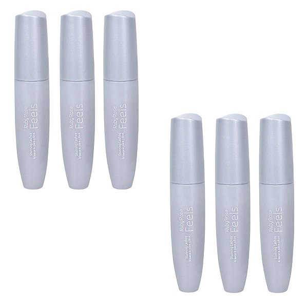 Kit Máscara Para Cílios Stunning Lashes Feels Ruby Rose 5g C/6