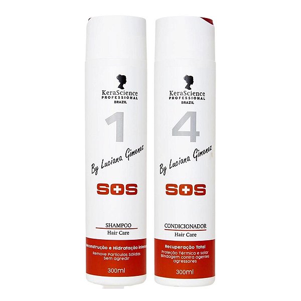Shampoo + Condicionador Kerascience By Luciana Gimenez Sos 300ml