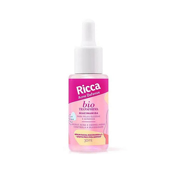 Sérum Facial Niacinamida Ricca Belliz Bio Transforma Acne Defense 30ml