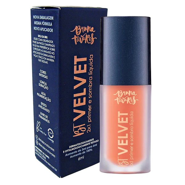 Primer e Sombra Líquida Bruna Tavares Bt Velvet 2x1 Tangerine