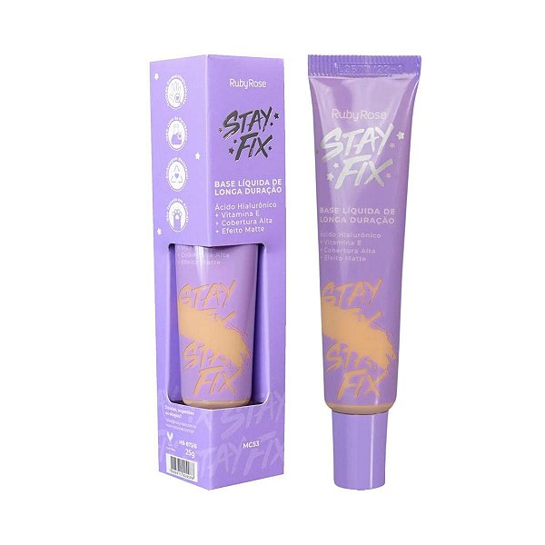 Base Líquida Ruby Rose Stay Fix Longa Duração Mc53 Hb-8736 25g