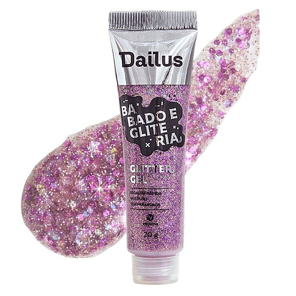 Glitter Gel Dailus Babado e Gliteria Peguei em Off 20g