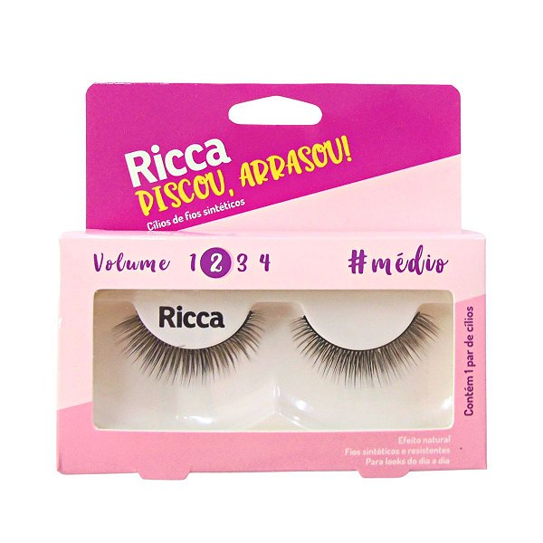 Cílios Postiços Ricca Belliz Piscou,Arrasou Vol:2 Médio Cód.2676