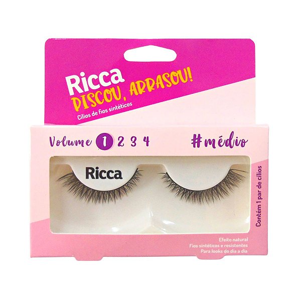 Cílios Postiços Ricca Belliz Piscou,arrasou Vol:1 Médio Cód.2671