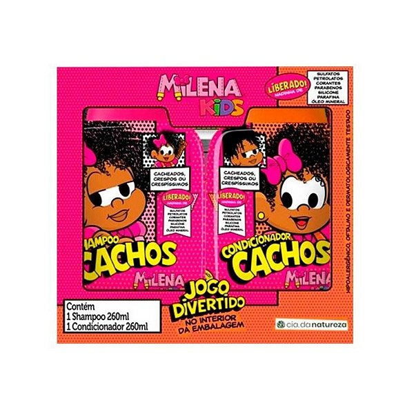 Shampoo + Condicionador Cachos Cia da Natureza Milena Kids