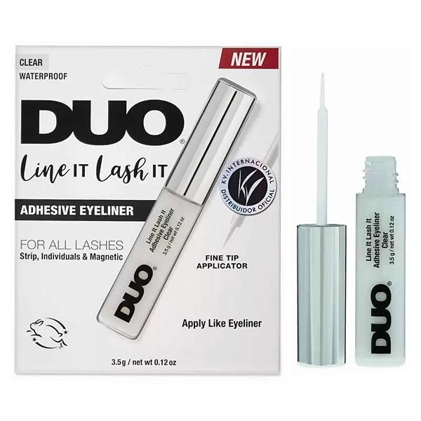 Cola Para Cílios Postiços Transparente Duo Klass Vough A Prova D´água Line It Lash It 3.5g Ref. 58650