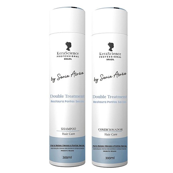 Shampoo + Condicionador Kerascience Restaura Pontas Secas Sonia Abrão Double Treatment 300ml