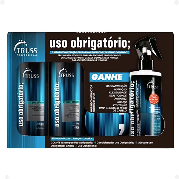 Kit Truss Uso Obrigatorio Reconstrução Capilar Com 4