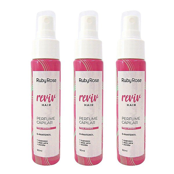 Perfume Capilar Ruby Rose Reviv Hair Pink Wishes 60ml C/3