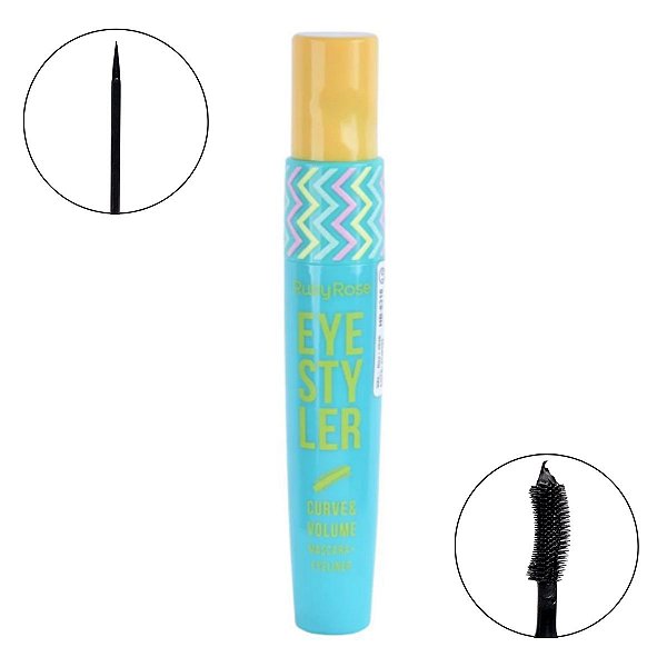 Máscara de Cílios + Delineador 2 em 1 Ruby Rose Eye Styler Curve e Volume Hb-8310 L6 7ml