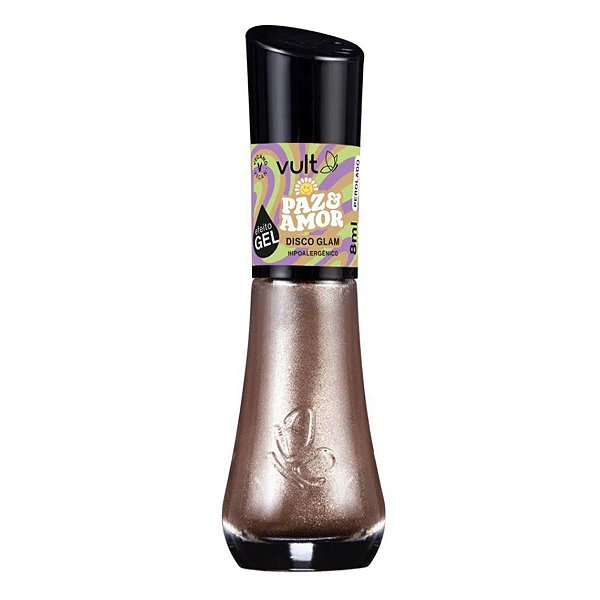 Esmalte Perolado Vult Efeito Gel Paz e Amor Disco Glam 8ml