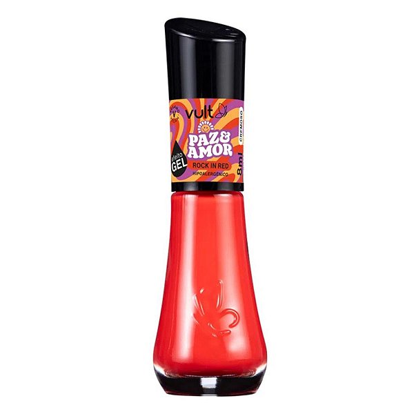 Esmalte Cremoso Vult Efeito Gel Paz e Amor Rock In Red 8ml