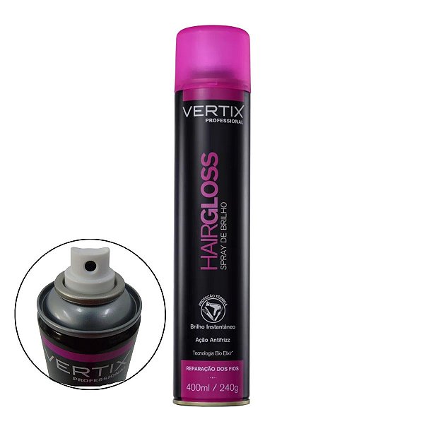 Spray de Brilho Belliz Vertix Hair Gloss Reparação dos Fios 400ml