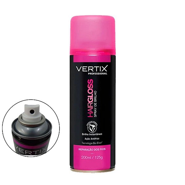 Spray de Brilho Belliz Vertix Hair Gloss Reparação dos Fios 200ml